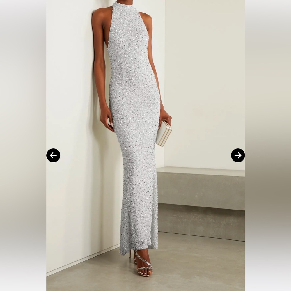 Olivia embellished tulle halterneck gown
White • medium • Qty:1 (open to offers)
